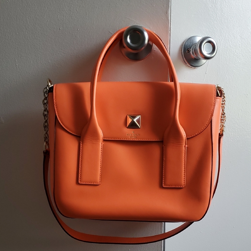 Orange Leather Handbag - Picture 8 of 8